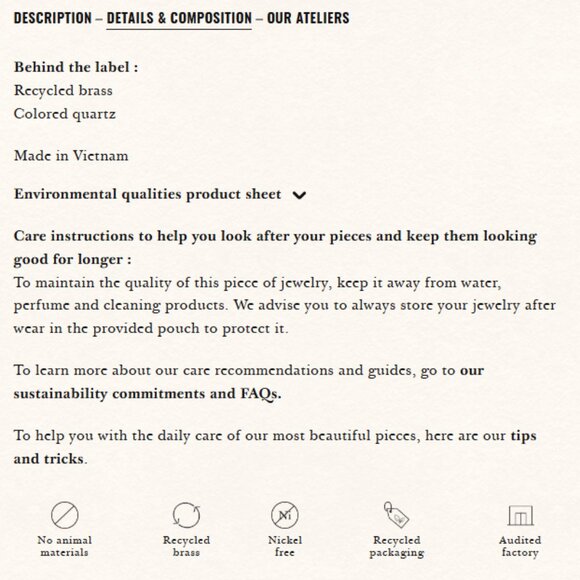 Jewelry Archives - Sezane Sita Necklace Blue / Gold - Picture 4 of 8